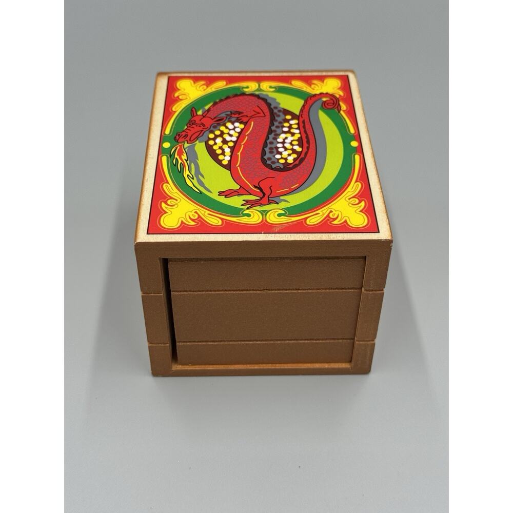 Wooden Dragon Nesting Trinket Boxes